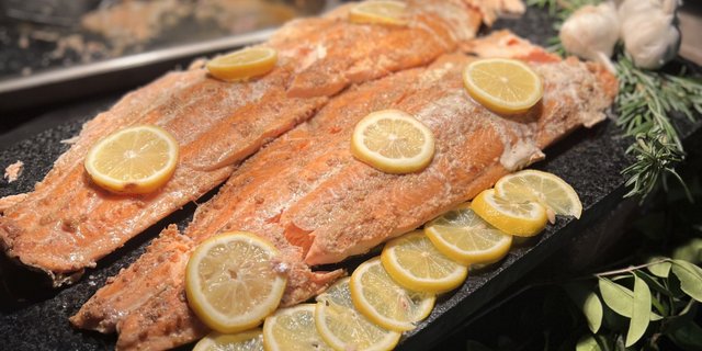 House-Smoked Salmon W/ Lemon & Herb Butter Sauce