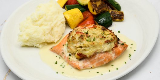 Crab & Shrimp Stuffed Salmon