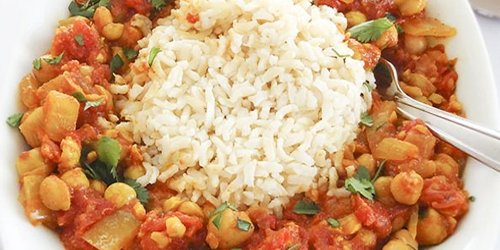 Vegan Mediterranean Lentil & Garbanzo Rice
