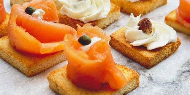 Savory Hors d'Oeuvres on Brioche