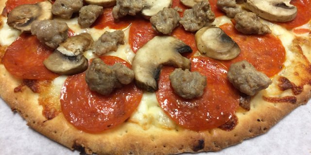 Pepperoni, Mushrooms & Sausage Pizza