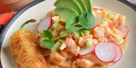 Shrimp Tostada