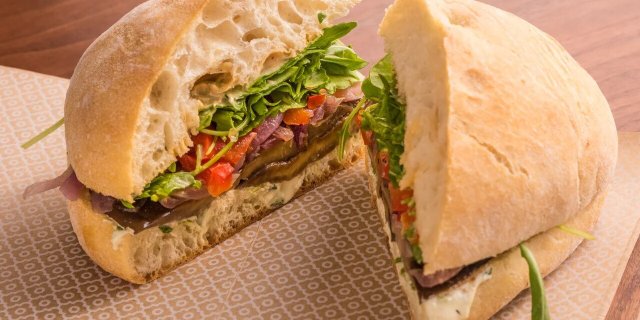 Roasted Eggplant Sandwich
