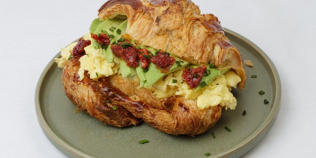 Avocado & Egg Croissant Sandwiches