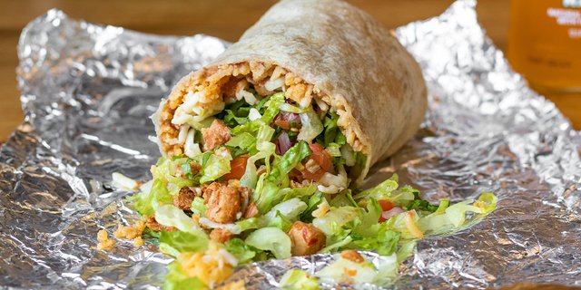 Burrito Boxed Meal (w/ Chips & House Salsa)