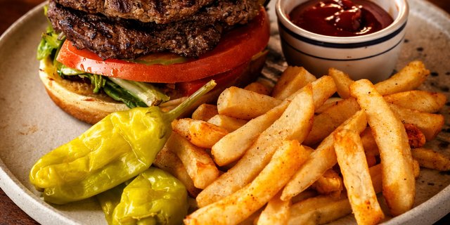 Double Burger Boxed Lunch