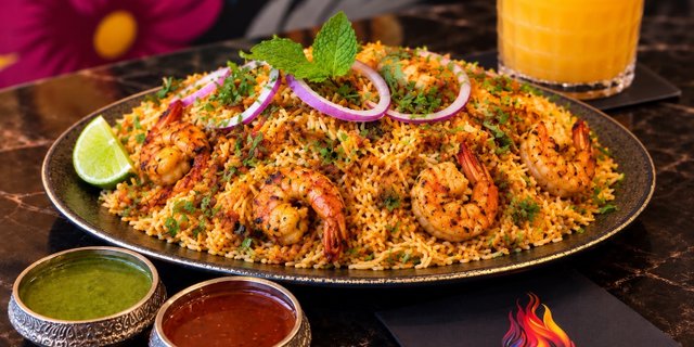 Agnii's Shrimp Biryani