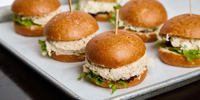 6 Albacore Tuna Salad Mini Sandwiches