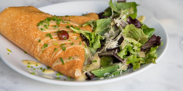Turkey, Grapes & Brie Crepe
