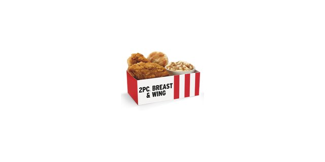 2-Piece Chicken Breast & Wing Boxed Lunch