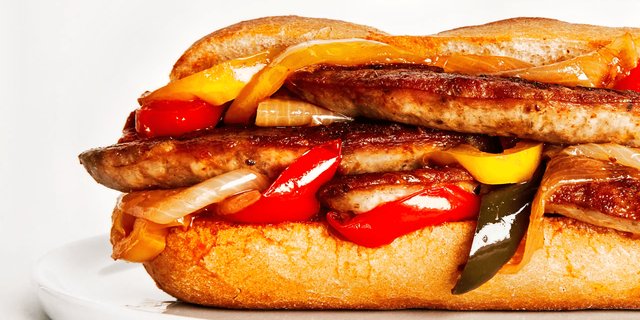 Sausage, Peppers & Onions Sandwich