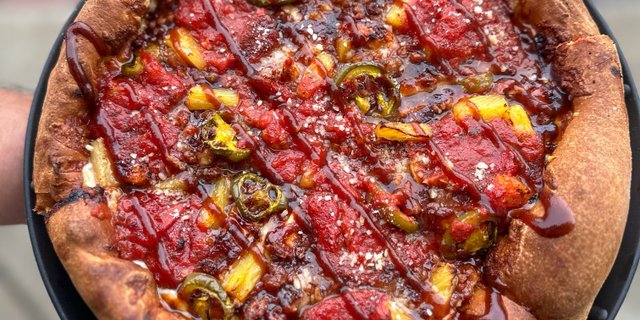 Spicy BBQ Deep-Dish Pizza