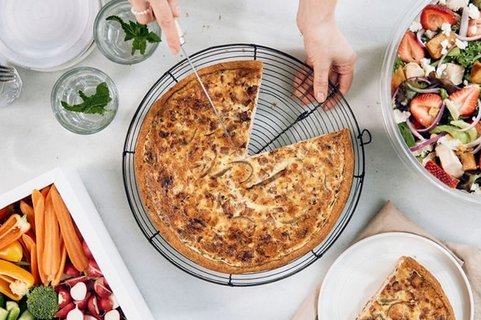 Ham & Cheddar Quiche
