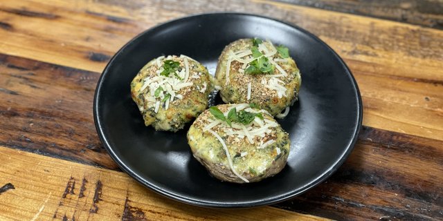 Spinach Stuffed Mushroom Caps
