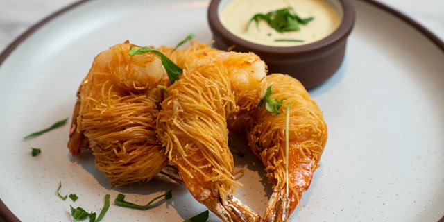 Kadaifi-Wrapped Shrimp