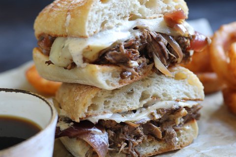 Pot Roast Beef Dip Sandwich