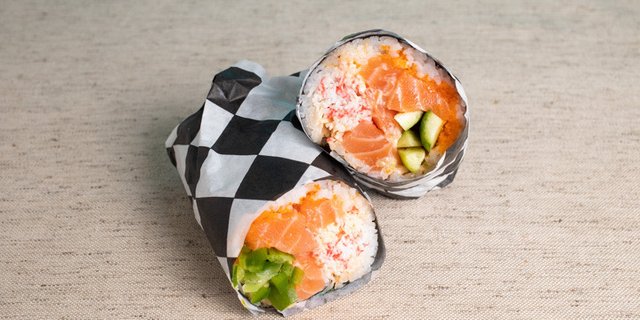 Spicy Salmon Burrito