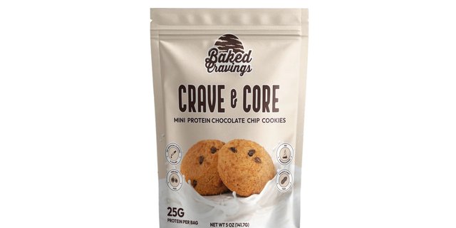 Crave & Core Protein Chocolate Chip Mini Crisp Cookie Bag
