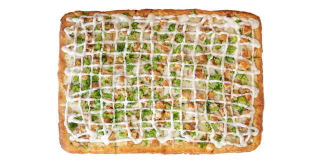 Chicken Broccoli Ranch Sicilian Pizza