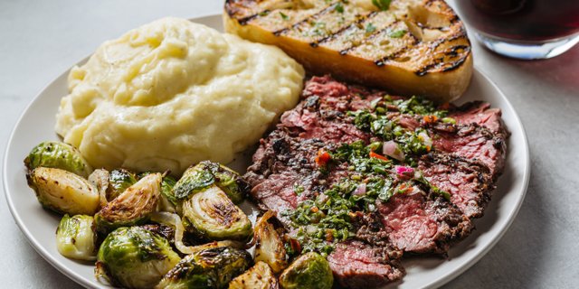 Chimichurri Grass-Fed Steak Plate