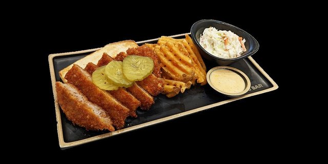 Katsu Tender Sandwich & Slaw W/ Waffle Fries