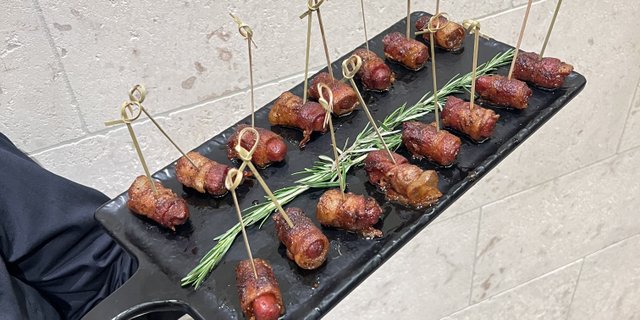 Sweet & Spicy Bacon Wrapped Little Smokies
