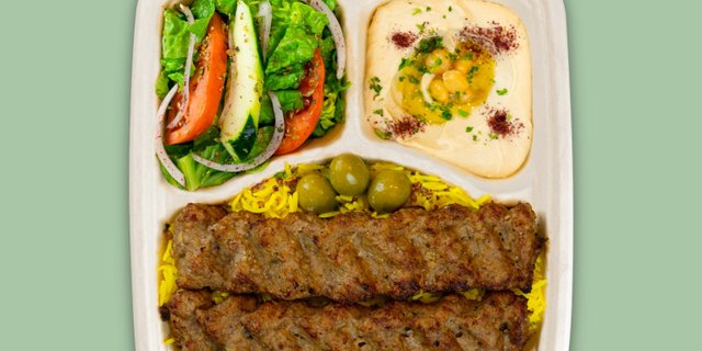 Beef Kifta Kebab Platter