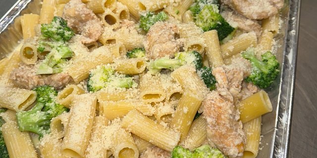 Chicken, Ziti & Broccoli.
