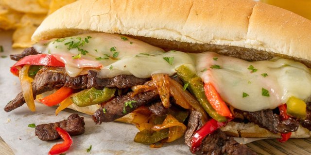 Cheese Steak w/ Everything Sandwich