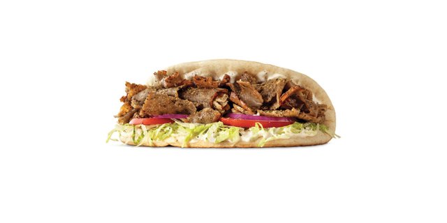 Traditional Greek Gyro Sandwich