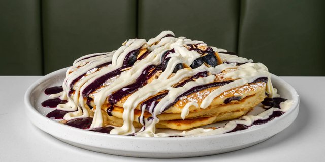 Blueberry Danish Pancakes