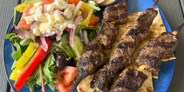 Steak Souvlaki Combo