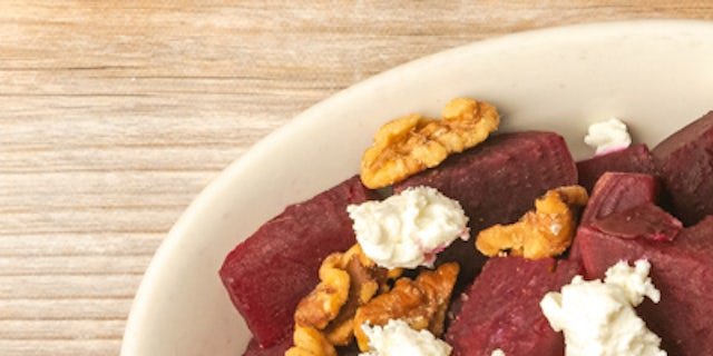 Beets With Goat Cheese And Walnuts