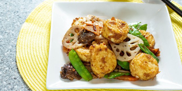 Sautéed Japanese Tofu w/ Vegetable in XO sauce