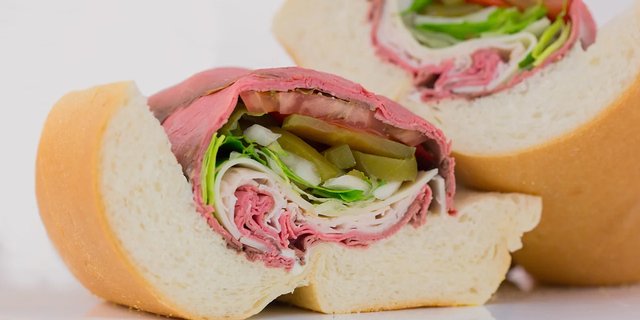 Roast Beef, Turkey & Cheese Sub