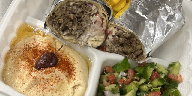 Beef Shawarma Wrap Plate