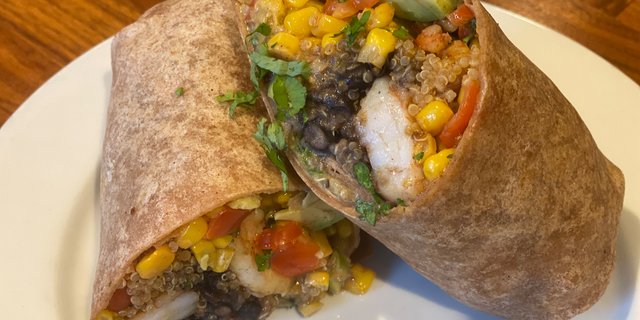 Cilantro Lime Shrimp Burrito
