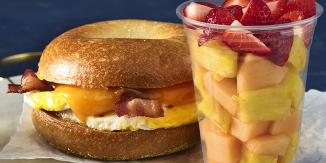 Classic Egg Sandwich Meal w/ Fresh Fruit Cup