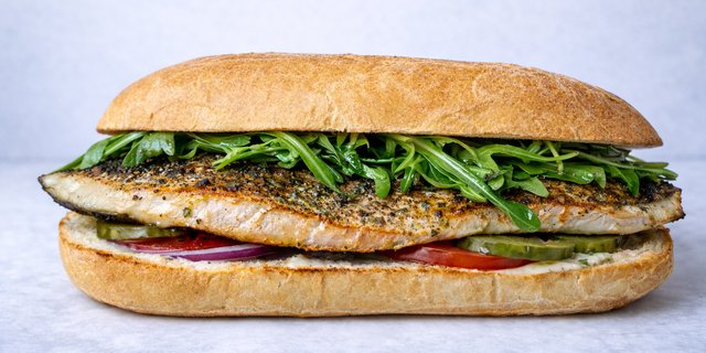 Grilled Branzino Fish Sandwich