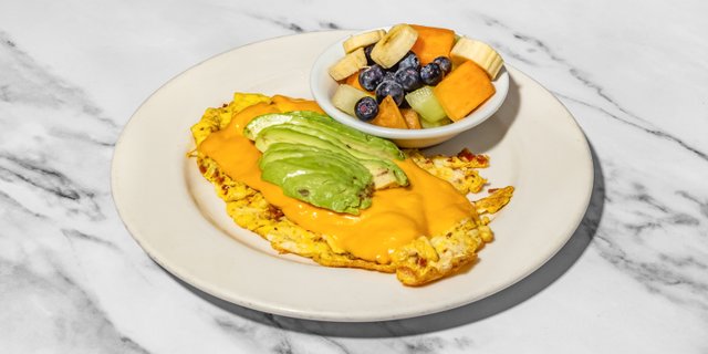 Avocado, Bacon & Cheese Omelette