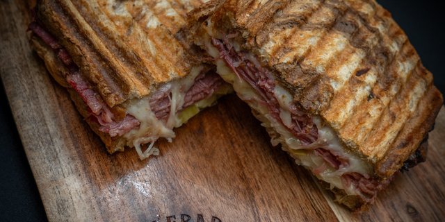 Pastrami Panini Sandwich