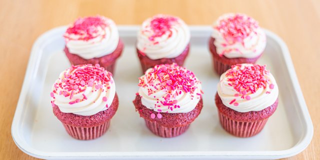 Pink Velvet Cupcakes