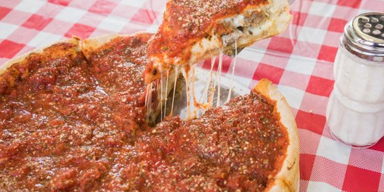 Ground Beef Chicago Style Stuffed Pizza