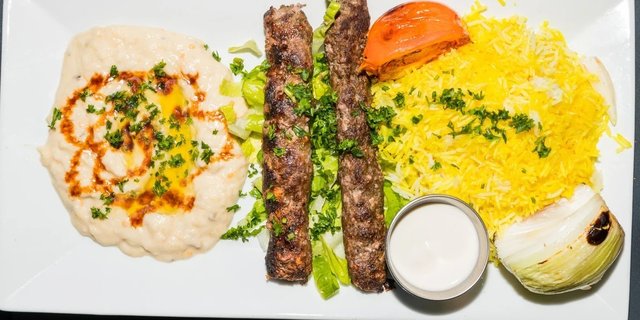 Kafta Kebab Plate