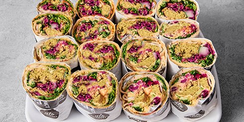 Falafel Hummus Wrap Platter