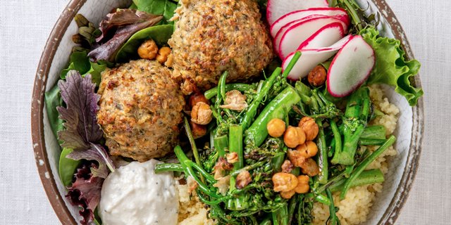 Turkey Meatballs & Lemon Ricotta Bowl