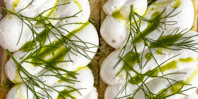 Whipped Ricotta on Focaccia