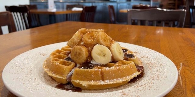 Bananas Foster Waffle