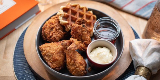 Half Free-Range Chicken & Waffles