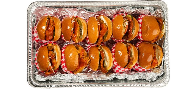 Spicy Buffalo Chix Burger Tray